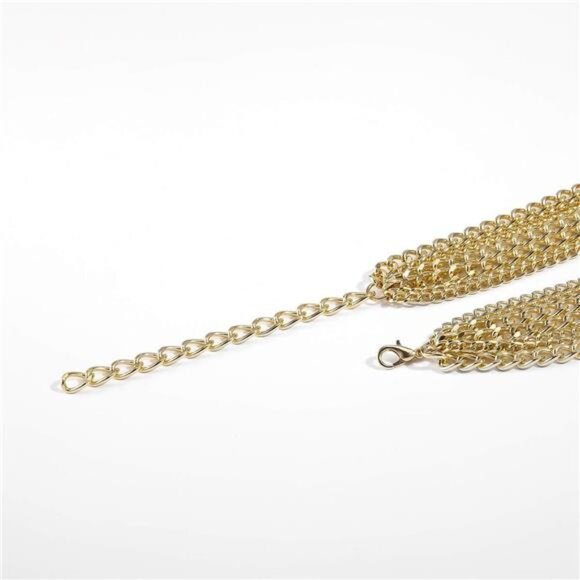 Women’s Chunky Gold Chain Necklace | 80s 90s Hip Hop Statement Jewelry - Picture 5 of 6